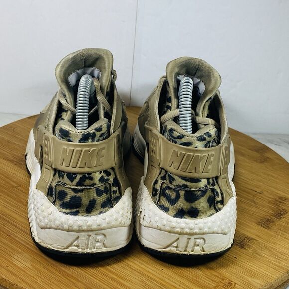 Nike Air Huarache Leopard Cheetah Animal Safari Print Khaki Black White 8.5 - Picture 4 of 7